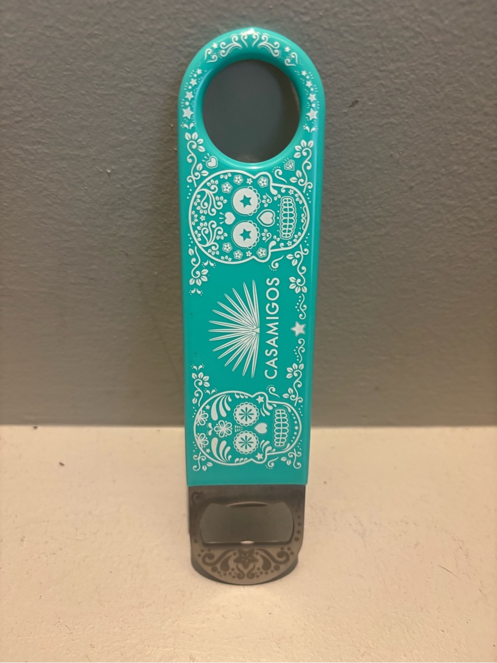 Casamigos Turquoise Sugar Skull Bottle Opener Mexico Mancave bar entertain drink